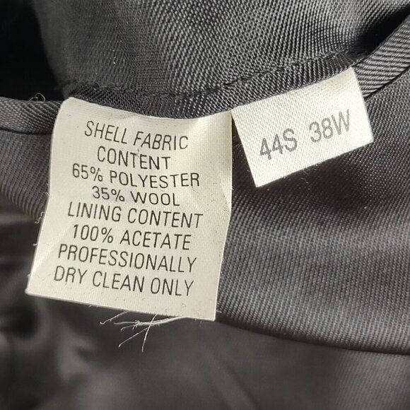 Kilburne and Finch Men's Gray Two Button Wool Blend Suit Jacket, Size 44S - Picture 12 of 12